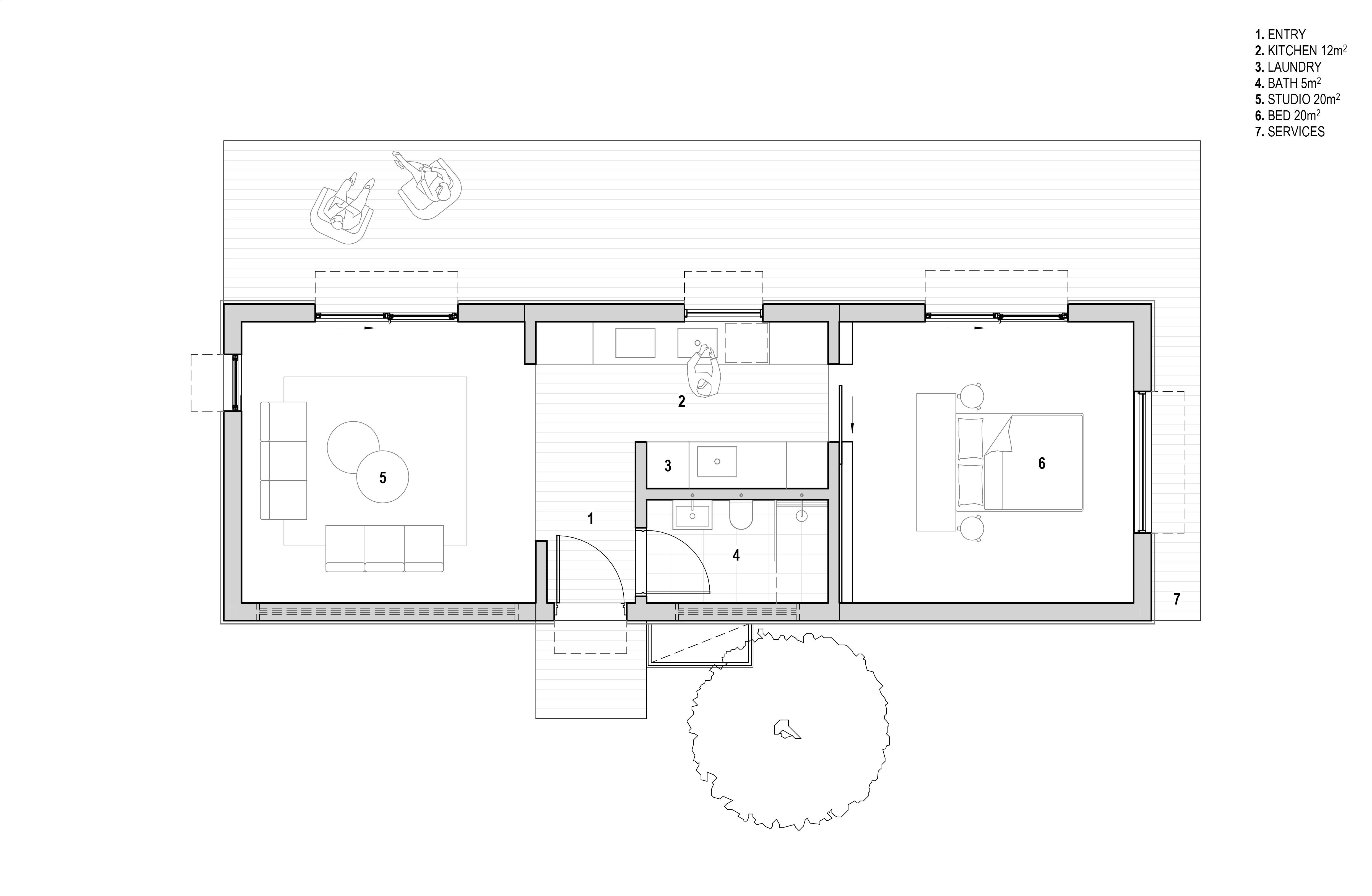 One Bedroom floor plan